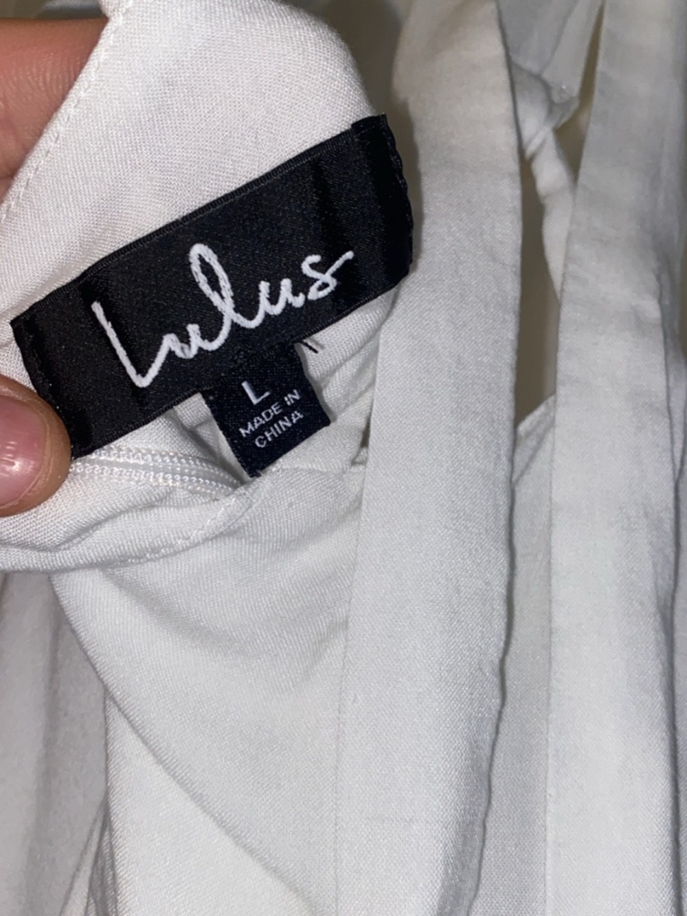 Lulus White Dress with Lace Trim - Picture 3 of 3